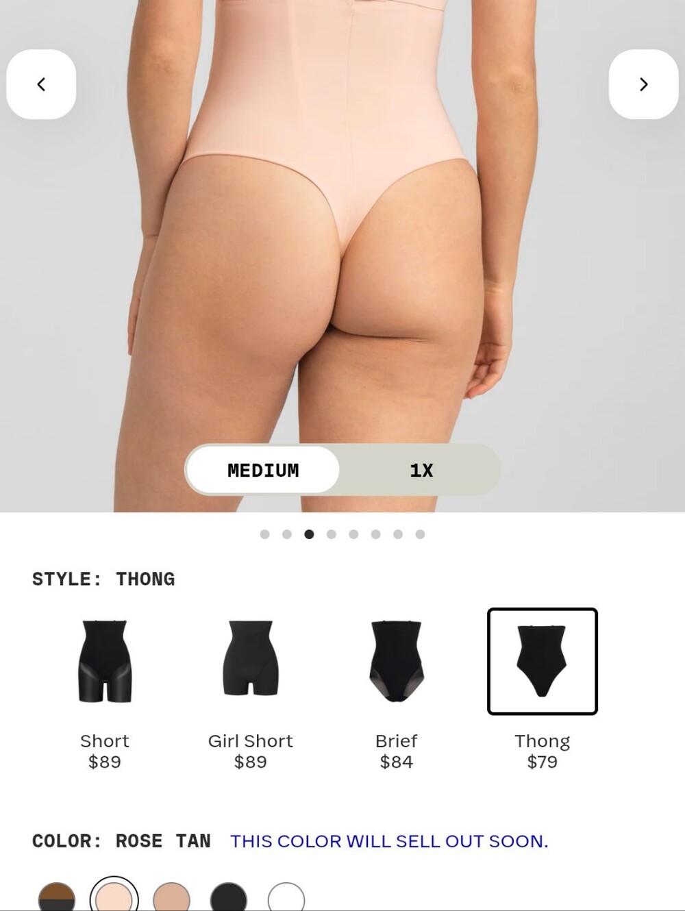 Honeylove Shapewear Superpower Thong - Picture 2 of 4